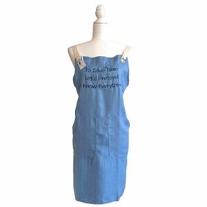 Manual Woodworkers Weavers Apron Blue I Know Everything Apron One Size NEW